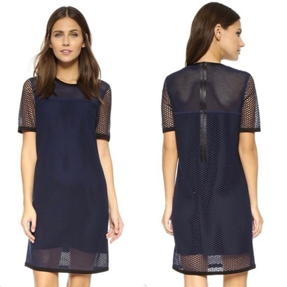 Rag & Bone Luna Dress Blue Mesh - Picture 1 of 12